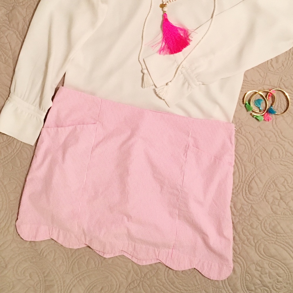 Lilly Pulitzer Size 12 Seersucker Skort